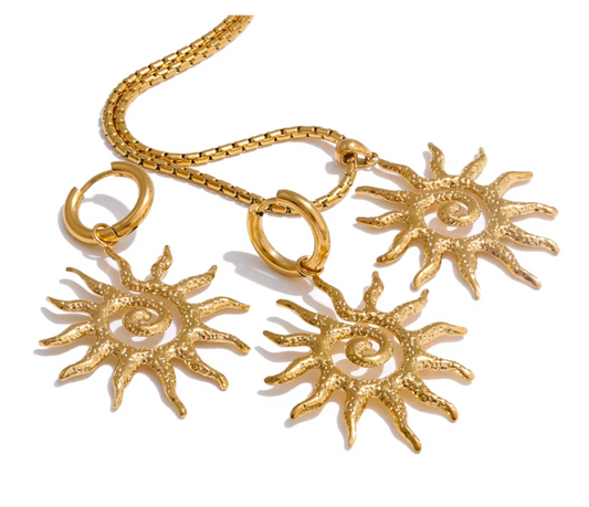 Sun Charm Jewelry Set