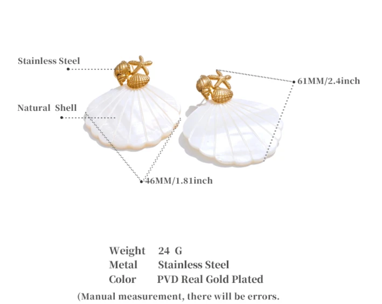 Seashell Statement Earrings