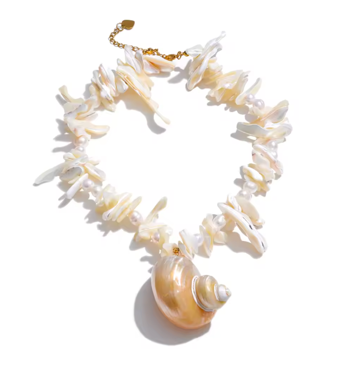 Coralia Conch Shell Statement Necklace