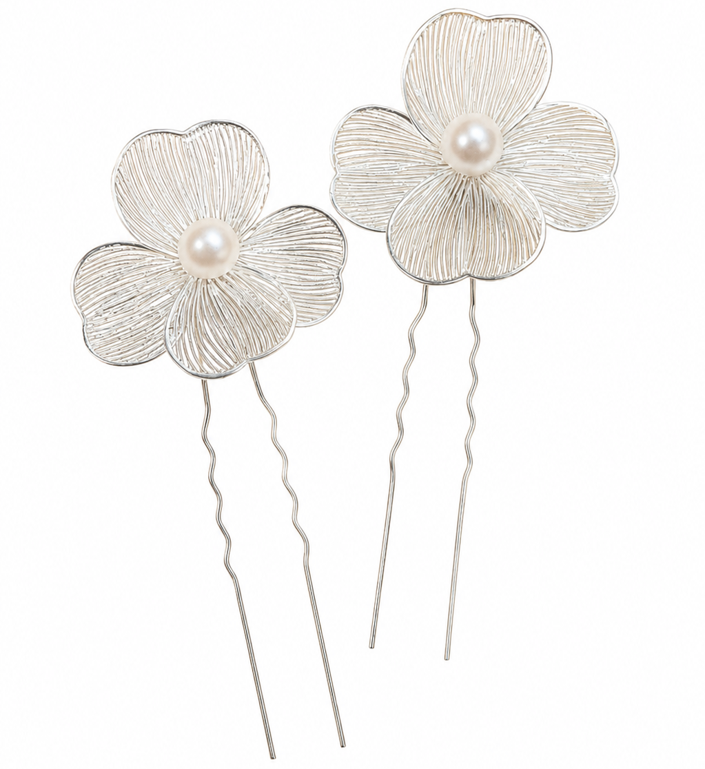 Seleste Silver Hair Pins