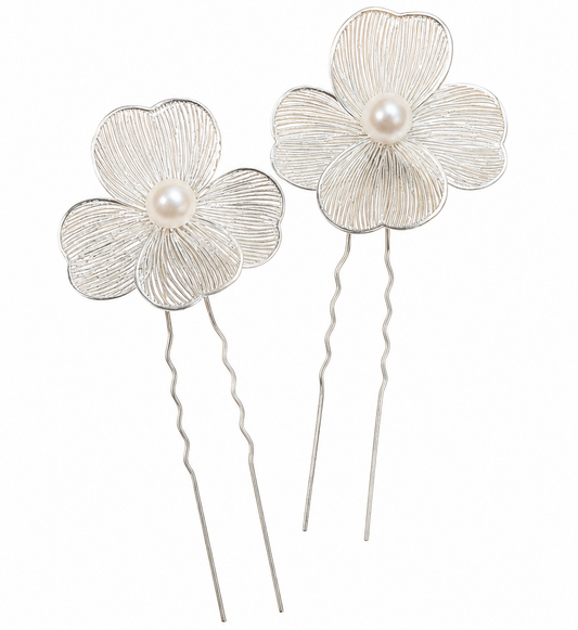 Seleste Silver Hair Pins