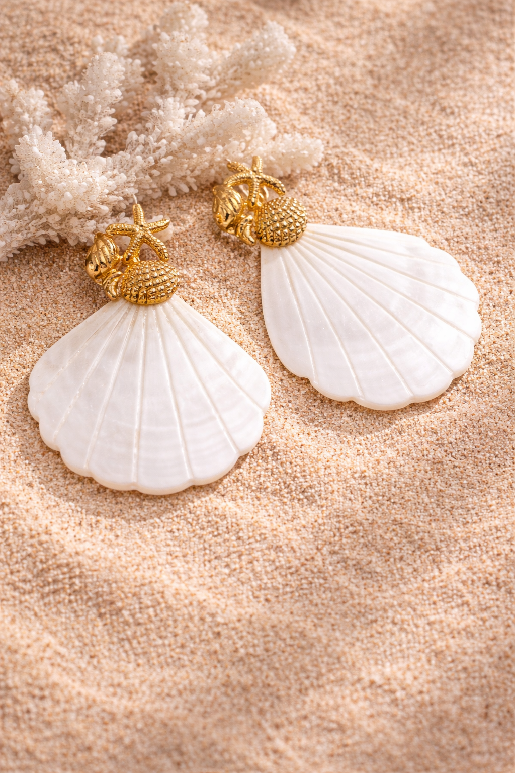 Seashell Statement Earrings