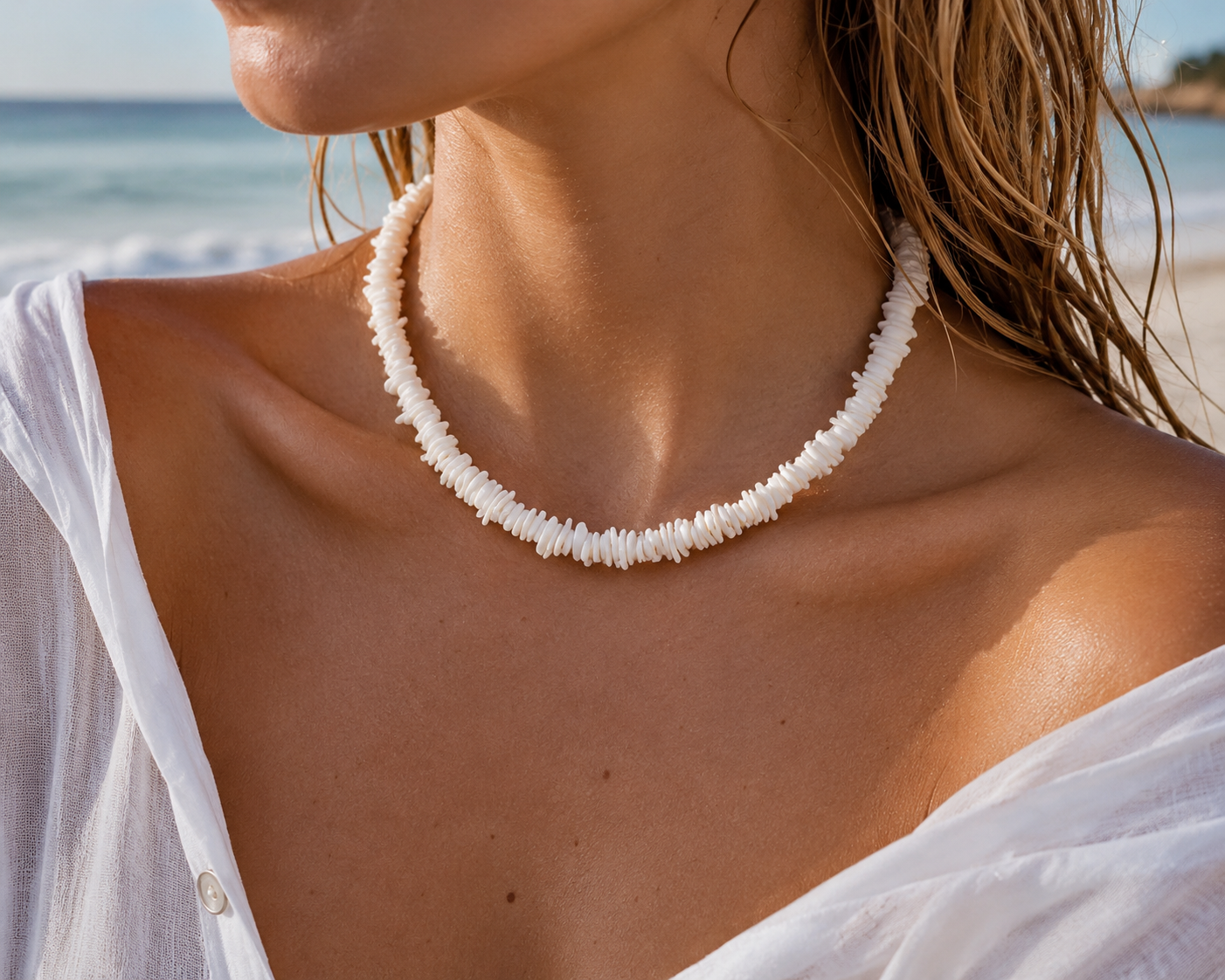 Isla Puka Shell Choker Necklace