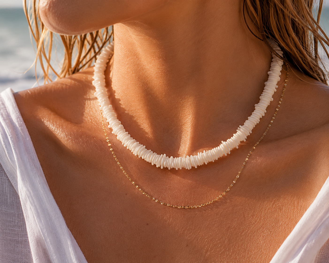 Isla Puka Shell Choker Necklace