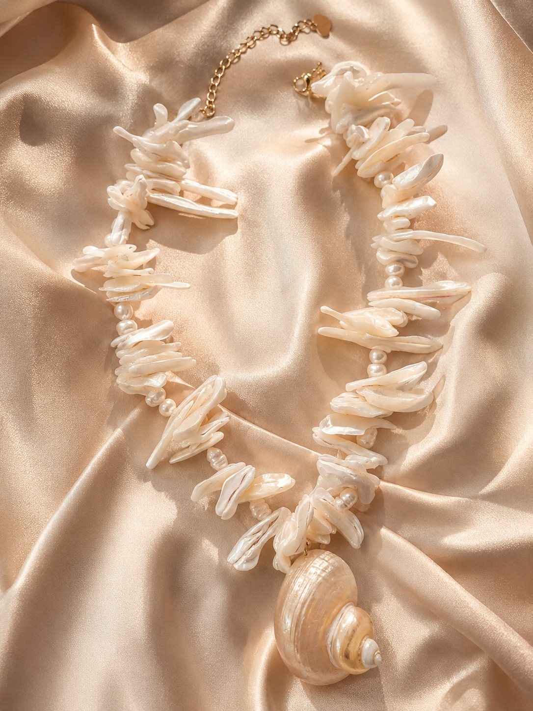 Coralia Conch Shell Statement Necklace