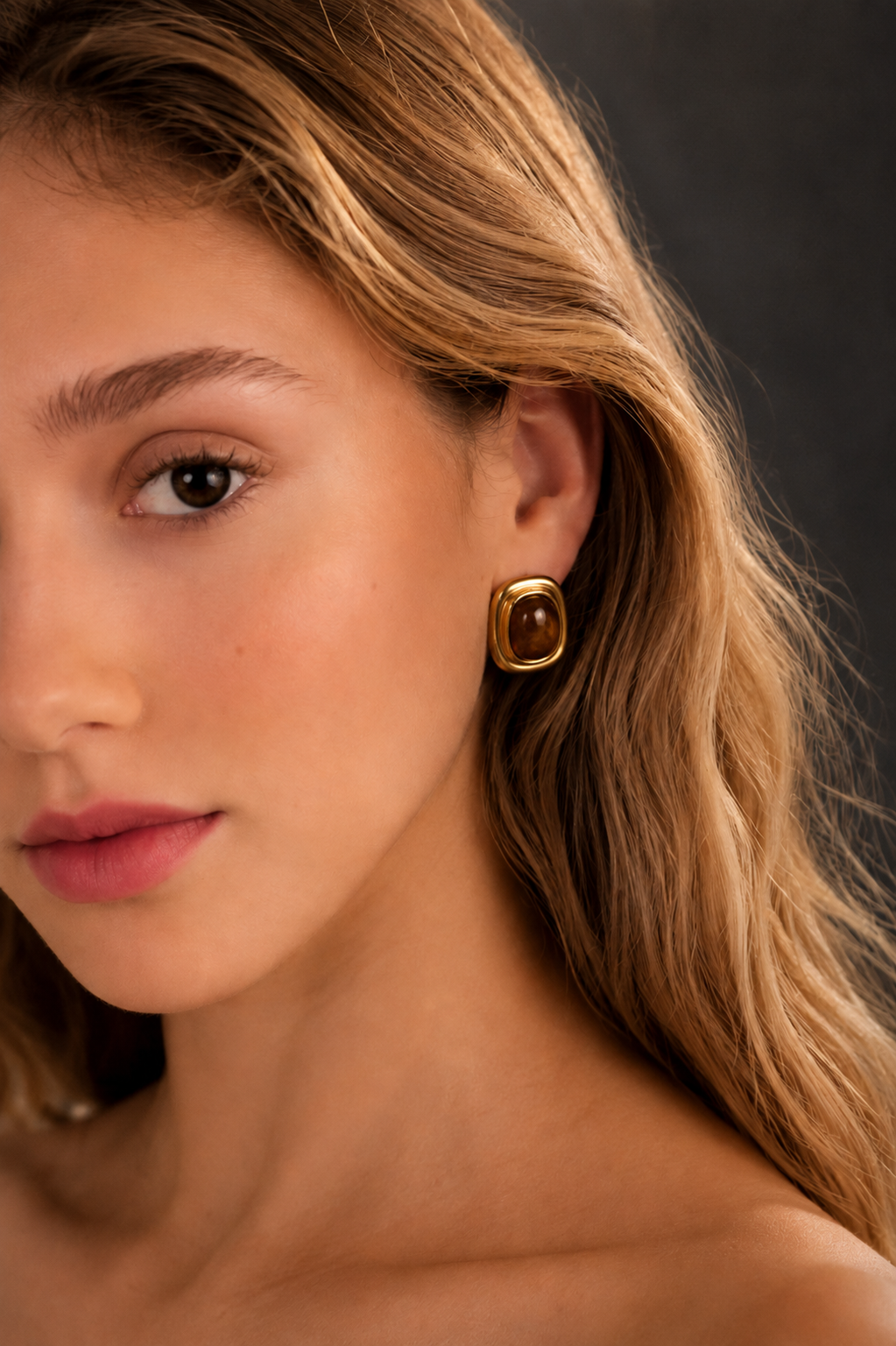 Tiger Eye Statement Earrings