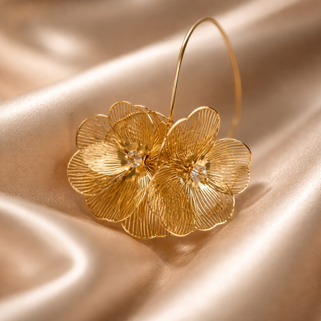 Floral Bloom Drop Earrings