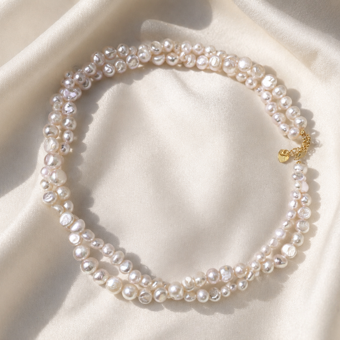 Bianca Double Strand Pearl Necklace
