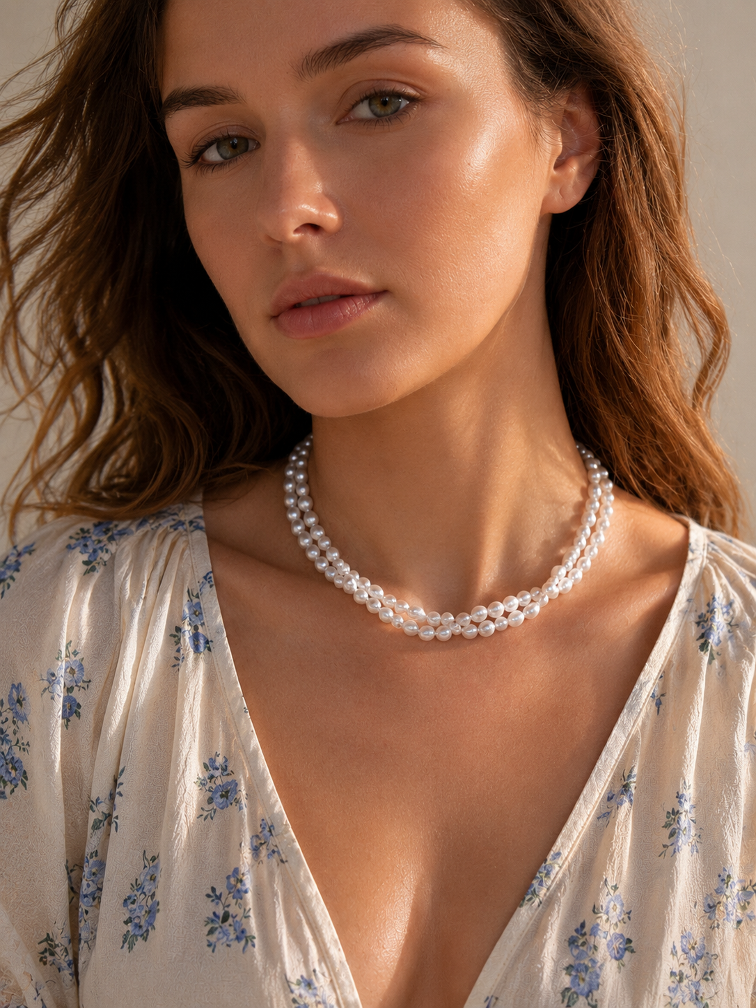 Bianca Double Strand Pearl Necklace