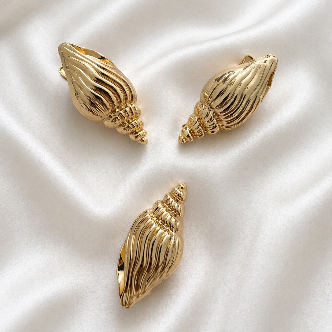 Gold Conch Clips