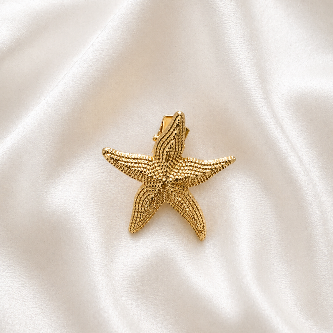 Gold Starfish Clips