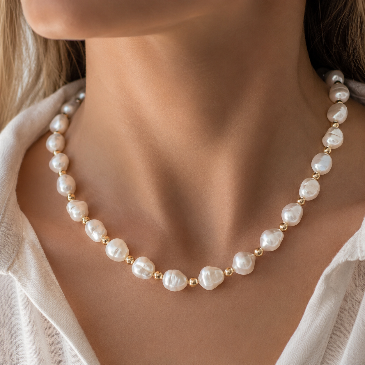 Luna Freshwater Pearl Necklace