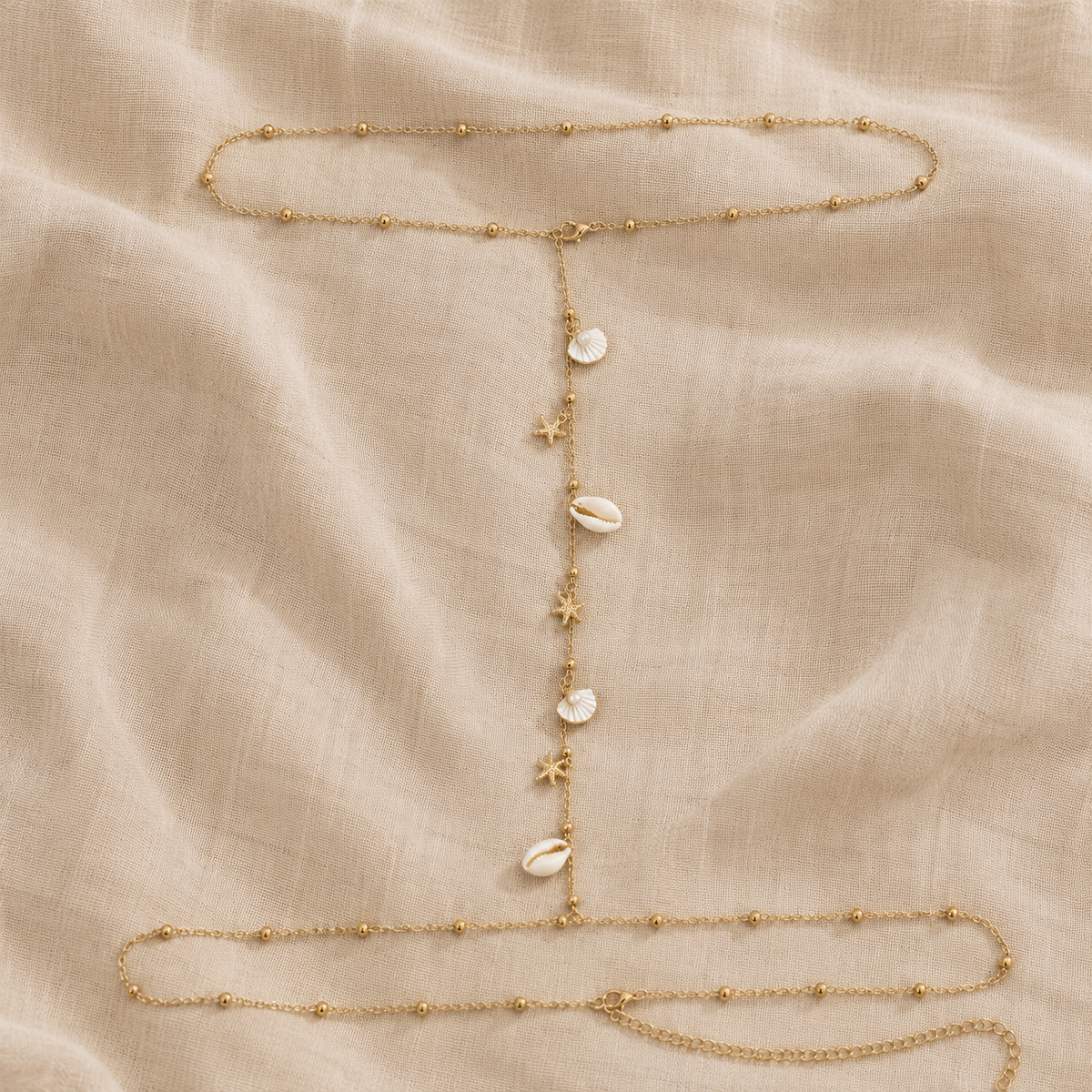 Calista Shell Back Necklace & Body Chain