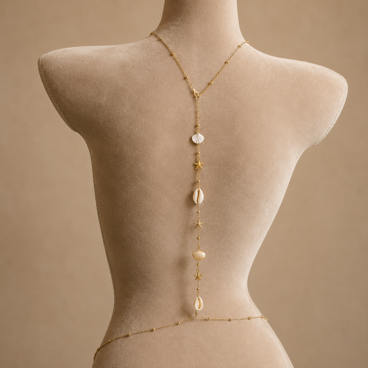 Calista Shell Back Necklace & Body Chain