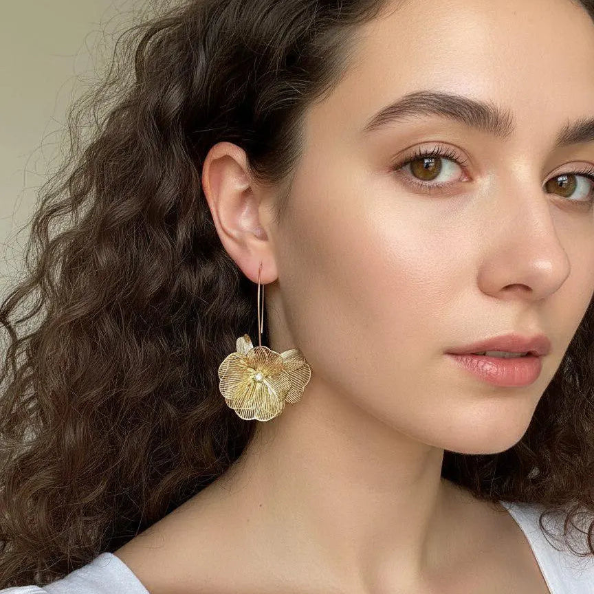 Floral Bloom Drop Earrings