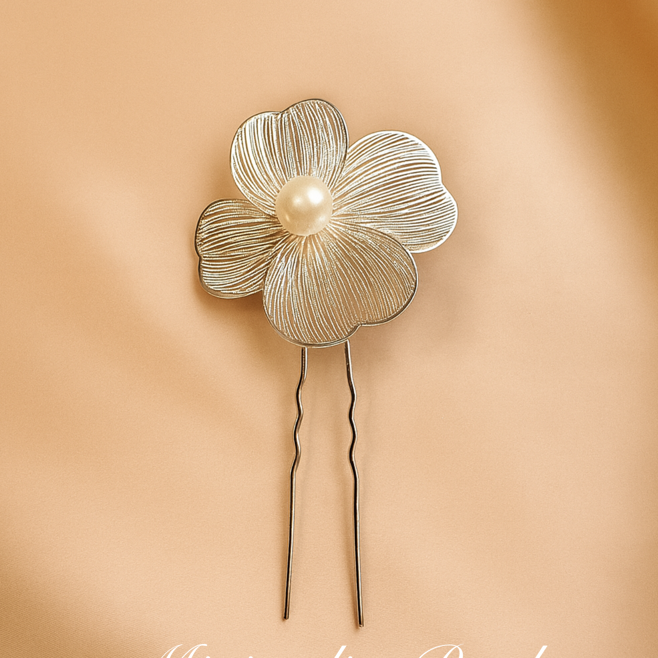 Celeste Silver Pearl Hair Comb